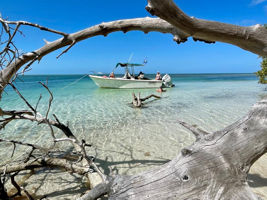 sandbar trip with boat